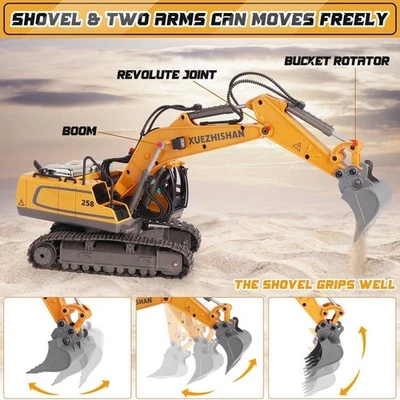 Baustellenfahrzeug Ferngesteuert Modell RC Spielzeug Kind Baustelle Bagger LKW - Bild 1 von 4