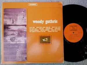 Woody Guthrie Everest Archive Of Folk Music Pressing FS-204 EX/NM - Foto 1 di 2