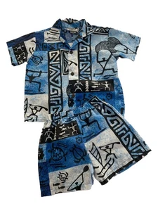 VtG Paradise Style Hawaiian 2 Piece Outfit Tropical Made In Hawaii Kids Boys 5T - Picture 1 of 13