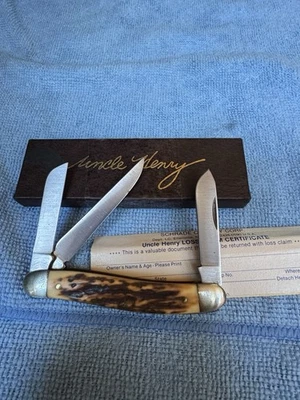 Vintage Schrade Uncle Henry 897UH w/ Box Stockman Folding Pocket Knife USA Made - Image 1 of 4