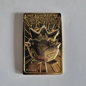 Pokemon Togepi Burger King 23k Gold Plated Trading Card 1999 Nintendo Loose - Picture 1 of 2
