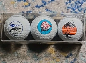 Juego de 3 pelotas de golf PRO USA edición coleccionista logotipo de Hawaii caja abierta - Imagen 1 de 6