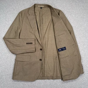 J Crew Ludlow Blazer 42R Reg Moon Fabric Worsted Wool Cotton Brown Unstructured - Picture 1 of 16