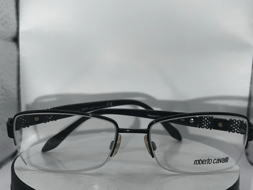 Nuevas gafas Roberto Cavalli Takaroe 698 Col001 negras y tortugas auténticas nuevas en caja Foto 1 de 4