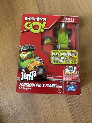 Hasbro ANGRY BIRDS GO! Jenga FOREMAN PIG'S PLANE Game Brand NEW Rovio Kart - Image 1 of 4