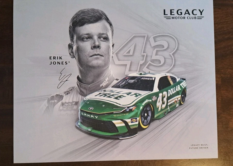 Erik Jones 2025 8x10 Dollar General #43 NASCAR Cup Hero/Tarjeta postal Foto 1 de 1