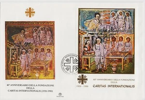 Vatican 1990 International Caritas Biblical Accounts Arts Mosaic Religion FDC - Picture 1 of 1