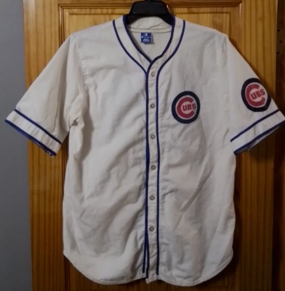 Camiseta de béisbol de colección Champion Chicago Cubs para hombre XL 80 hecha en EE. UU. 14 Ernie Banks Foto 1 de 4