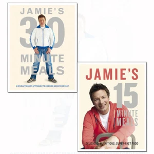 x2 JAMIE OLIVER 2 Vol. Hardcover Cookbook Set JAMIE'S 15 & 30 MINUTE MEALS x2 - Picture 1 of 1
