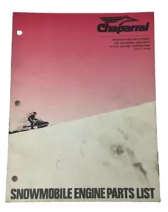 1973 CHAPARRAL VINTAGE SNOWMOBILE ENGINE PARTS LIST BOOK FOR G44B, G40B, G34B - Photo 1 sur 11