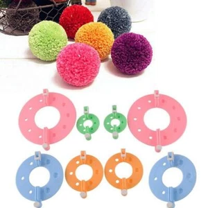 8pcs Pompon Set 4 Größen Bommel Maker machen Sich Bommel POMPOM MakerDE - Bild 1 von 12