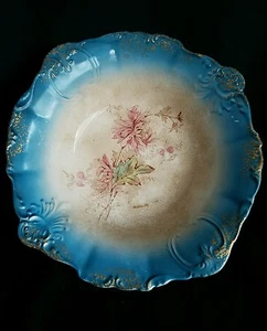 DE COLECCIÓN AZURE LA FRANCAISE PORCELANA FRANCESA CHINA CO. CUENCO VEGETAL ROSA FLORAL - Imagen 1 de 6