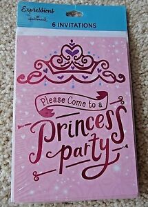 Hallmark "Please Come to a Princess Party" Pink Invitations