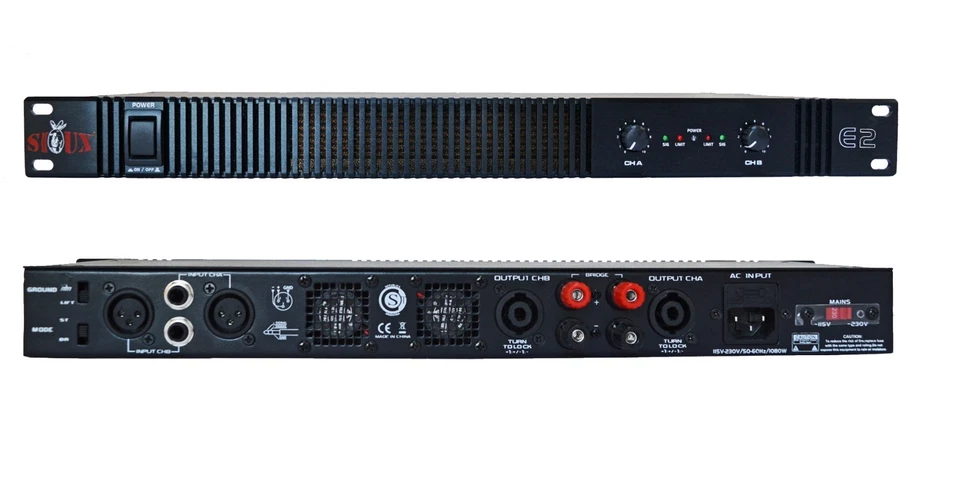 Digitale Power Endstufe 1 HE  720 Watt RMS  2,3 kg  E2 neues modell 2023 - Bild 1 von 1