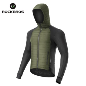 ROCKBROS Winter Cycling Jersey Fleece Thermal Keep Warm Windproof Outdoor Jacket - Picture 1 of 14