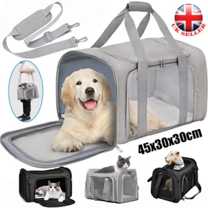 Pet Carrier Bag Travel Case Airline Approved Soft Sided Comfort Bags for Cat Dog - Picture 1 of 35