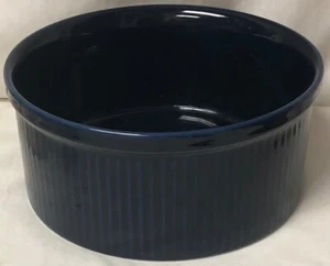 CAZUELA SOUFFLE ACANALADA AZUL COBALTO VINTAGE DANSK BISTRO 8 1/4" JAPÓN - Imagen 1 de 8
