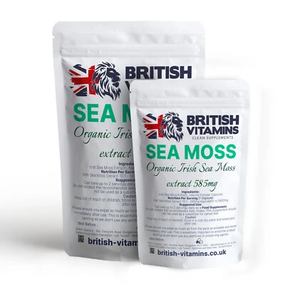 BRITISH VITAMINS Irish Sea Moss Extract 10:1 585mg = 5850mg