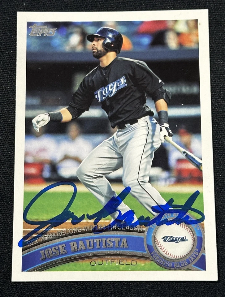 2011 Topps #346 Jose Bautista Signed Toronto Blue Jays Autographed Auto Card - Image 1 of 1