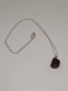 COLLANA IN ACCIAIO COLOR ARGENTO CON CIONDOLO CHARM PIETRA CHAKRA PENDENTE - Foto 1 di 2