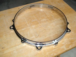 Single TAMA Star Cast DIE CAST HOOP. 10" (dia) x 6-Hole. BATTER Side Chrome. EXC - Picture 1 of 5