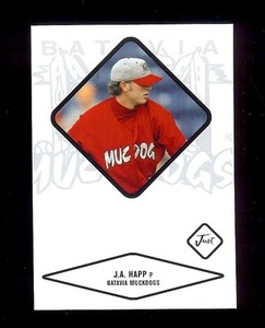 J.A. HAPP Batavia Muckdogs 2004 Justifiable BLACK Certified ROOKIE RC xx/50
