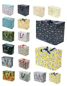 Extra Large Jumbo Size Laundry Shopping Bags Multi Purpose Storage Bag Zip Up - Picture 1 of 25
