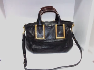 Genuine Chloe black leather 'Ethel' 2 way hand shoulder bag - Picture 1 of 14