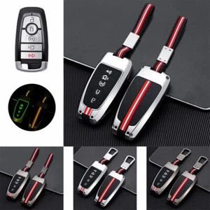 Zinc Alloy Silicone Car Key Fob Case Cover For Ford Mustang Edge F-150 Explorer - Picture 1 of 11