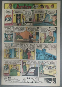 Archie Sunday Page by Bob Montana from 11/1/1953 Tabloid Size Page ! - Picture 1 of 1