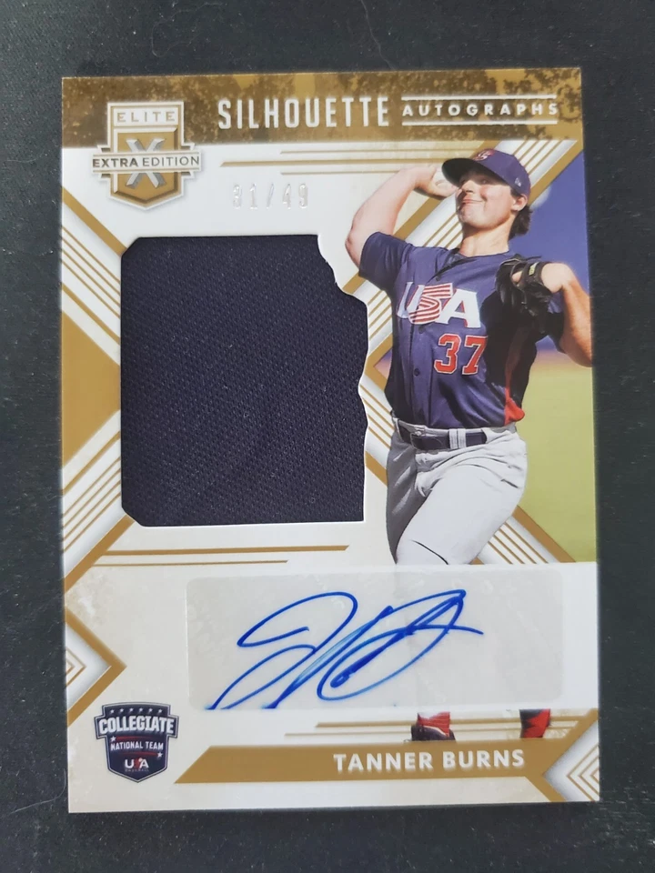 Tanner Burns 2018 Panini Elite Extra Edition Silhouette Auto Relic #31/49 - Image 1 of 1