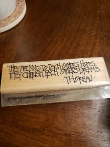 1994 Annette Watkins They are kind to each other... rubber stamp 4" x 1.25" - Picture 1 of 3