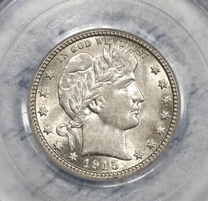 1915-S Barber Quarter PCGS AU58 CAC Gorgeous! #EGD4 - Picture 1 of 3