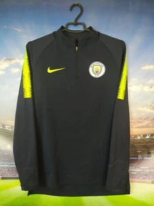 Manchester City Training Jacket Long Sleeve Black Nike Mens Size S - Picture 1 of 14