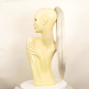 Cola de caballo postizo mujer longo 70 cm blanco 7/60 - Imagen 1 de 8