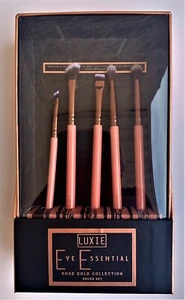 Luxie Rose Gold Eye Essential Makeup Brush 5pc Set - Picture 1 of 2