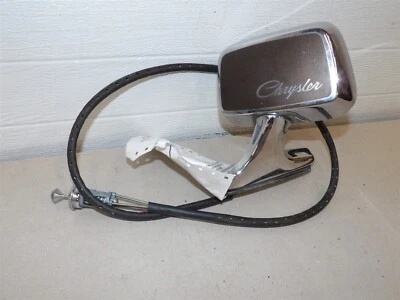 LH DRIVERS SIDE DOOR MIRROR CHRYSLER NEW YORKER RWD 1982-1987 CABLE OP'D MAROON - Image 1 of 4
