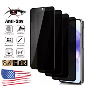 Anti Spy Private Tempered Glass Privacy Screen Protector For iPhone 16 15 14 13 - Picture 1 of 29