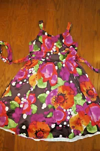 RAXE EDITIONS 10 12 14 16 Summer GIRL TIE BELT EASTER FANCY CHURCH Dress FLORAL - Picture 1 of 2