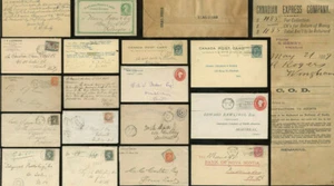CANADA QV 1873-1902 COVERS STATIONERY POSTMARKS FRANKINGS etc ..EACH PRICED - Picture 1 of 31