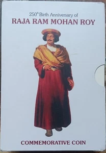 India 2022-C 250th Birth Anniversary Raja Ram Mohan Roy Proof Coin Set Of Rs 250 - Picture 1 of 9