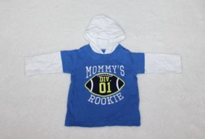 Carters Child Of Mine blau Shirt Kapuze Mommy's Little Rookie Football 3-6 M - Bild 1 von 3