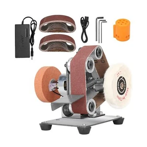 NunDunco Mini Belt Sander - Electric Bench Grinder Sanding Machine, 7 Adjusta... - Picture 1 of 8