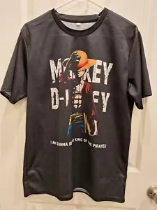 ONE PIECE Monkey D Luffy T Shirt Sz Large ANIME Straw Hat Pirate Crew EUC - Picture 1 of 4
