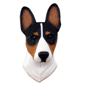 Basenji Kopf Plakette Figur Tri - Bild 1 von 1