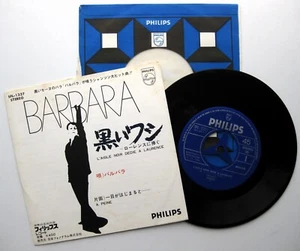 BARBARA L'Aigle Noir Dédié A Laurence - 7'' Philips 1971 Japan CHANSON - Imagen 1 de 3