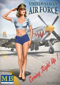 MASTER BOX 1/24 Patty USAF Pin-Up Girl Standing Saluting MBL24005-W - Picture 1 of 1