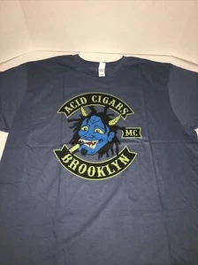 Acid Cigars MC Brooklyn Devil T-Shirt Blau 2XL Neu - Bild 1 von 5