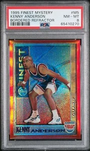 1995-96 Finest Mystery Orange Bordered Test Refractor #M5 Kenny Anderson PSA 8 - Picture 1 of 2