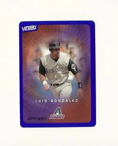 2003 Upper Deck Victory Tier 3 Blu #5 Luis Gonzalez /650 Arizona D-Backs - Foto 1 di 2